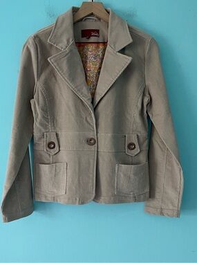 Vanity Corduroy Field Safari Blazer Utility Jacket Tan L Vintage Academy Spring